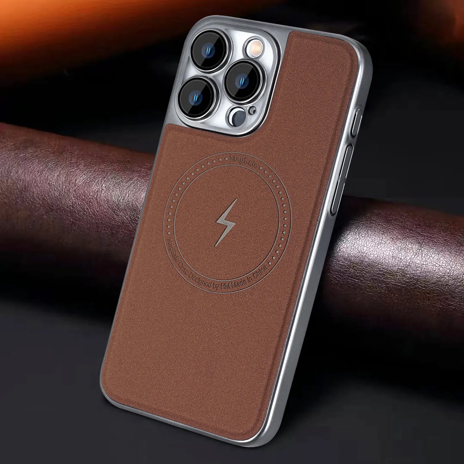 Lightning Leather Magnetic Case For iPhone