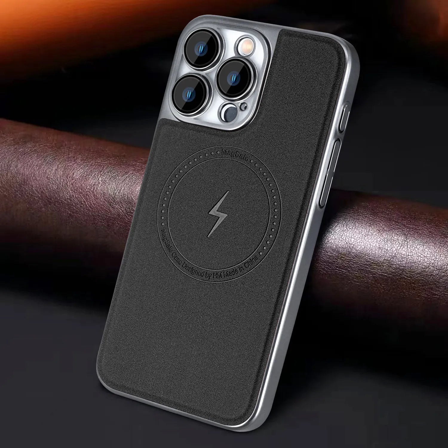 Lightning Leather Magnetic Case For iPhone