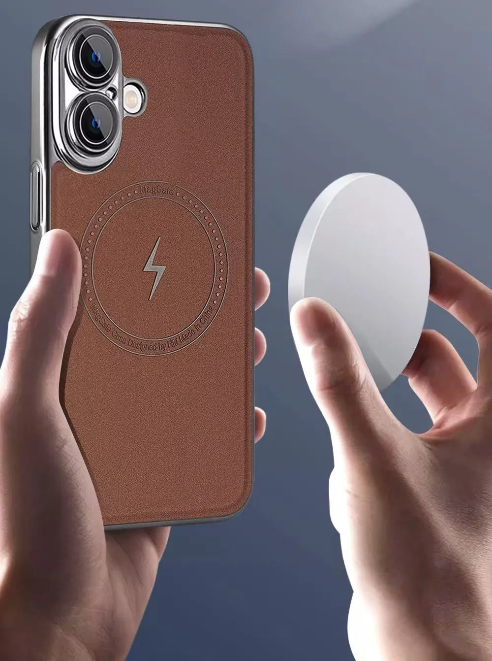 Lightning Leather Magnetic Case For iPhone