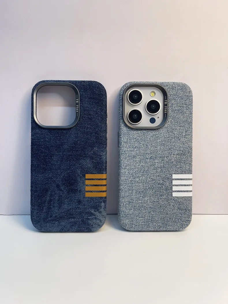 Linen Texture Finish Case For iPhone