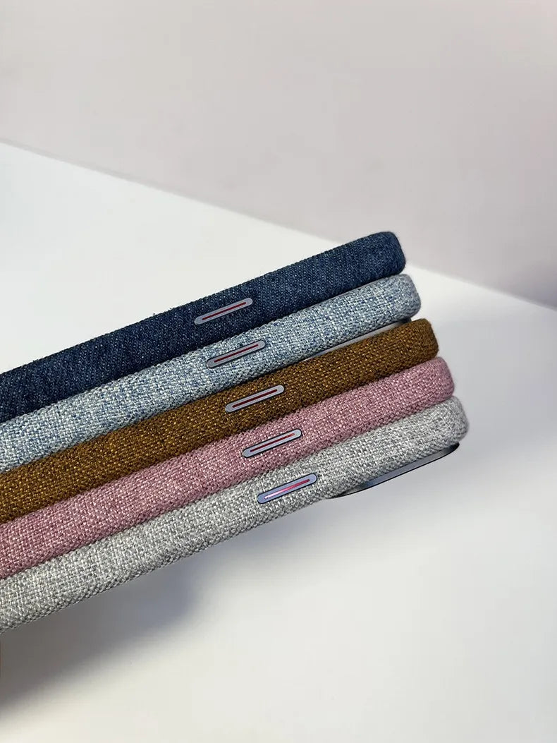 Linen Texture Finish Case For iPhone
