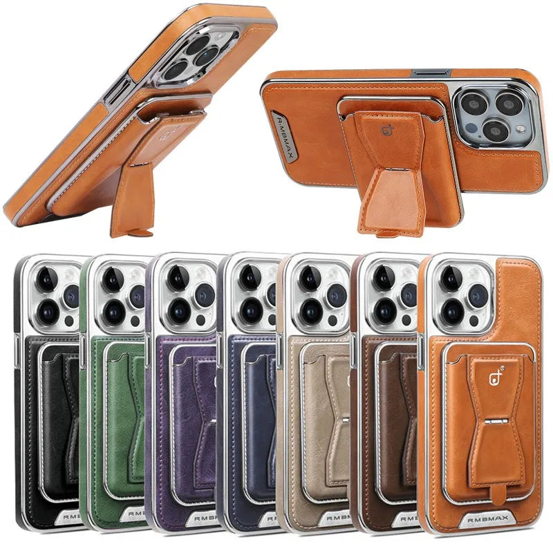 Leather Card Holder Case For iPhone