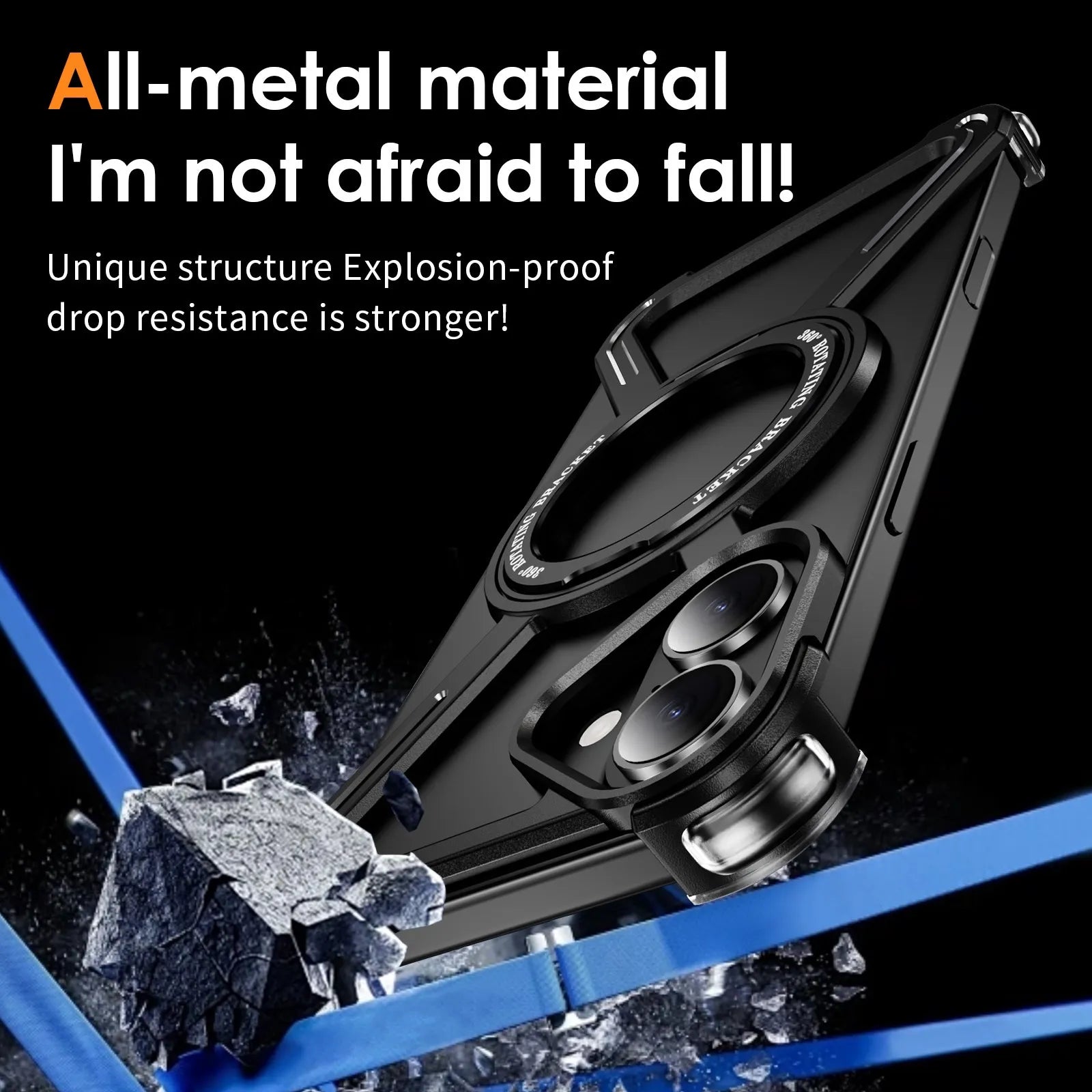 ZX Metal Case With 360 Rotating Stand For iPhone