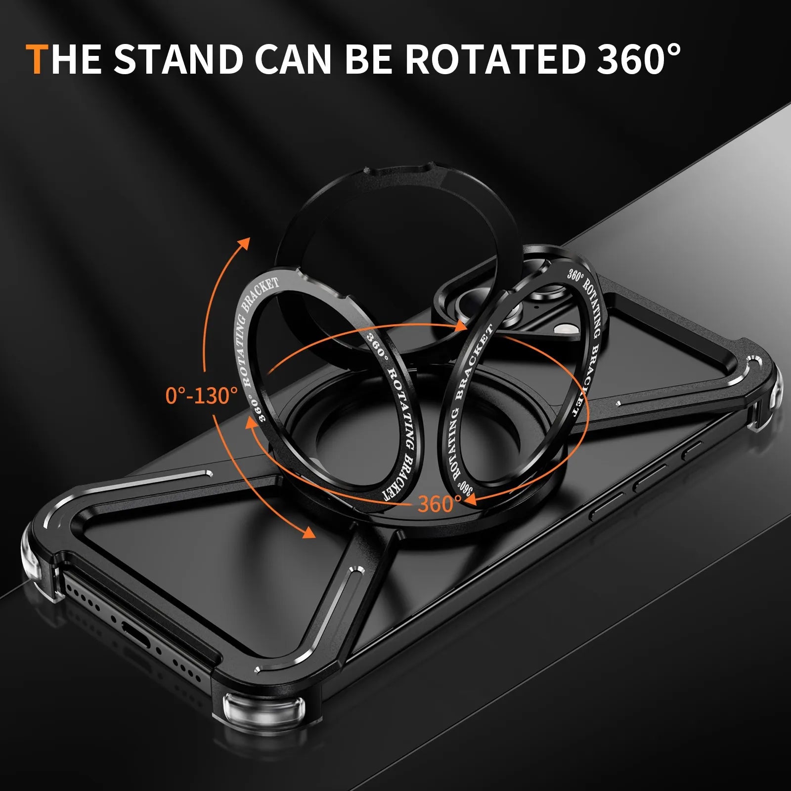 ZX Metal Case With 360 Rotating Stand For iPhone