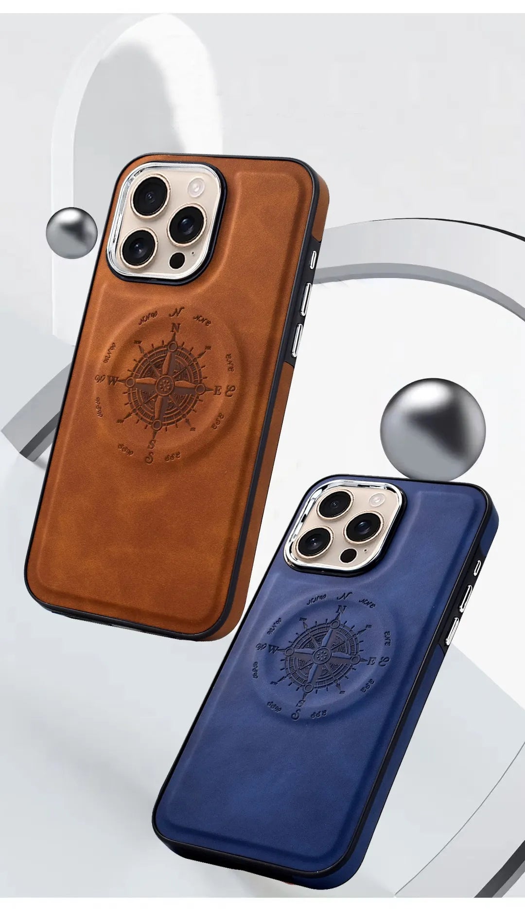 Nautical Compass Magnetic Case For iPhone