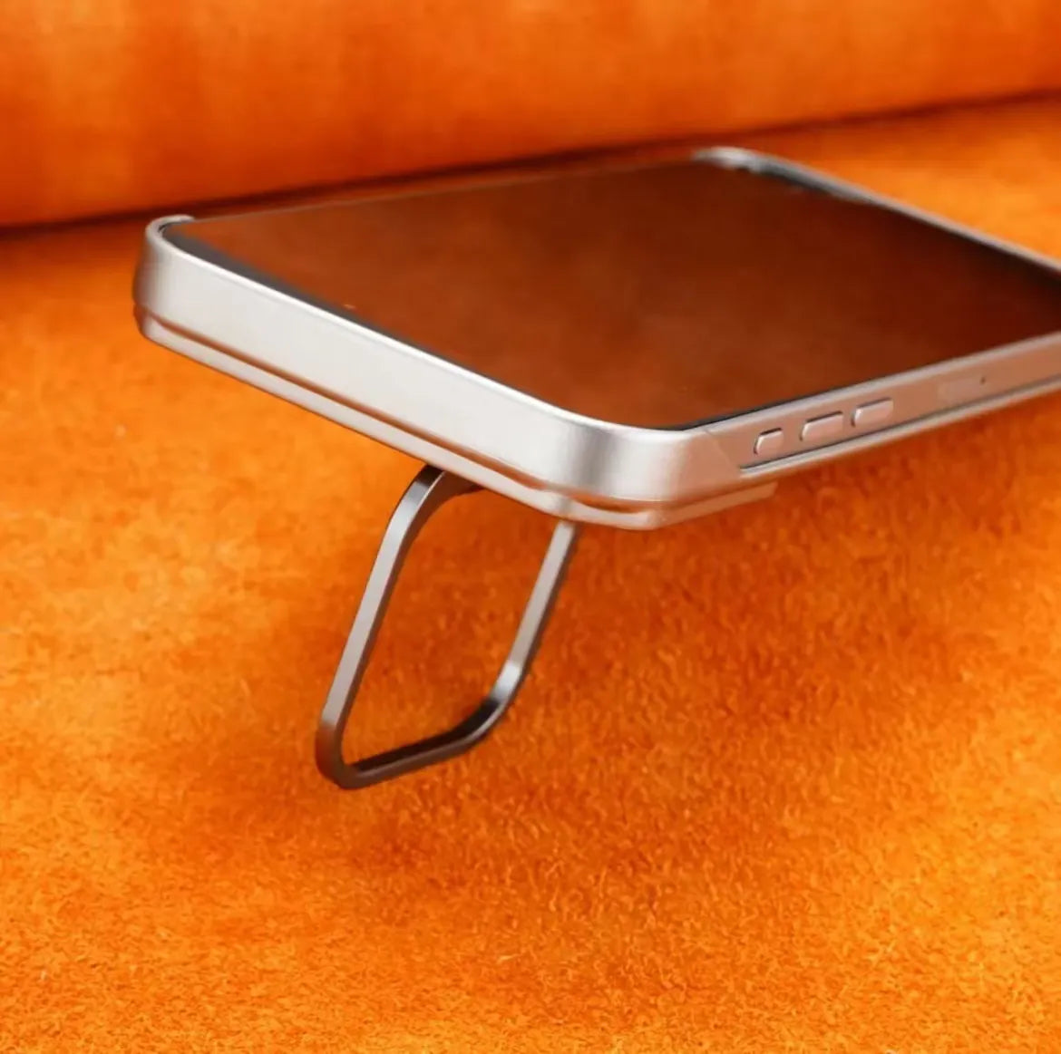 LensHolder Leather Metal Case For iPhone