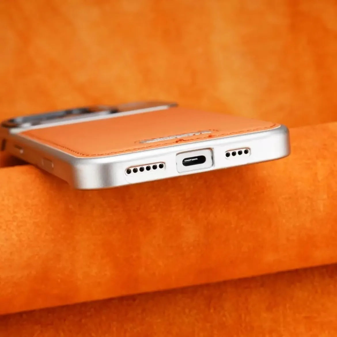 LensHolder Leather Metal Case For iPhone