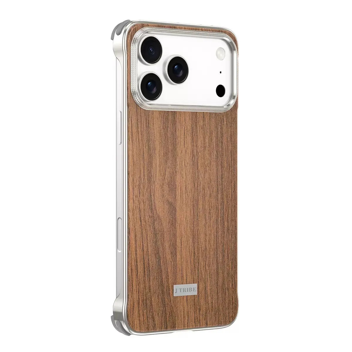 Frameless Walnut Metal Case For iPhone