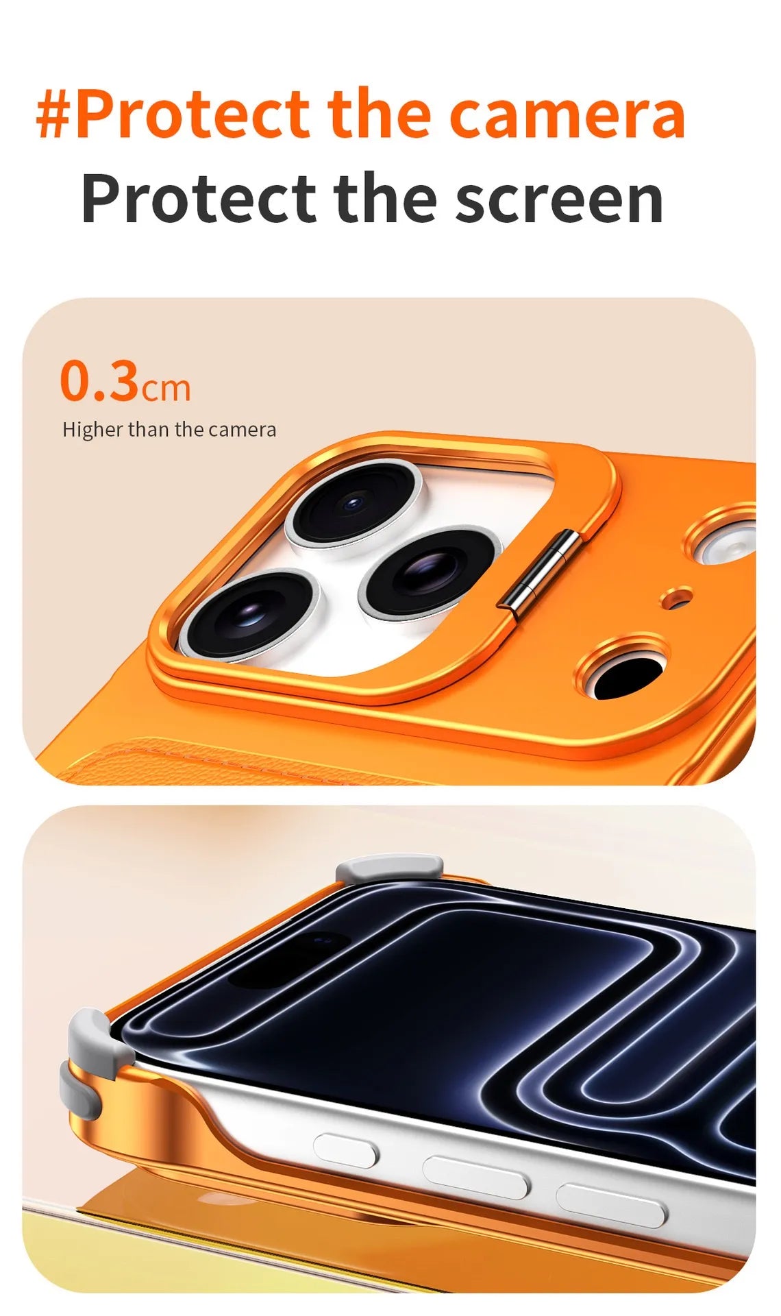 Frameless Metal Card Holder Case For iPhone