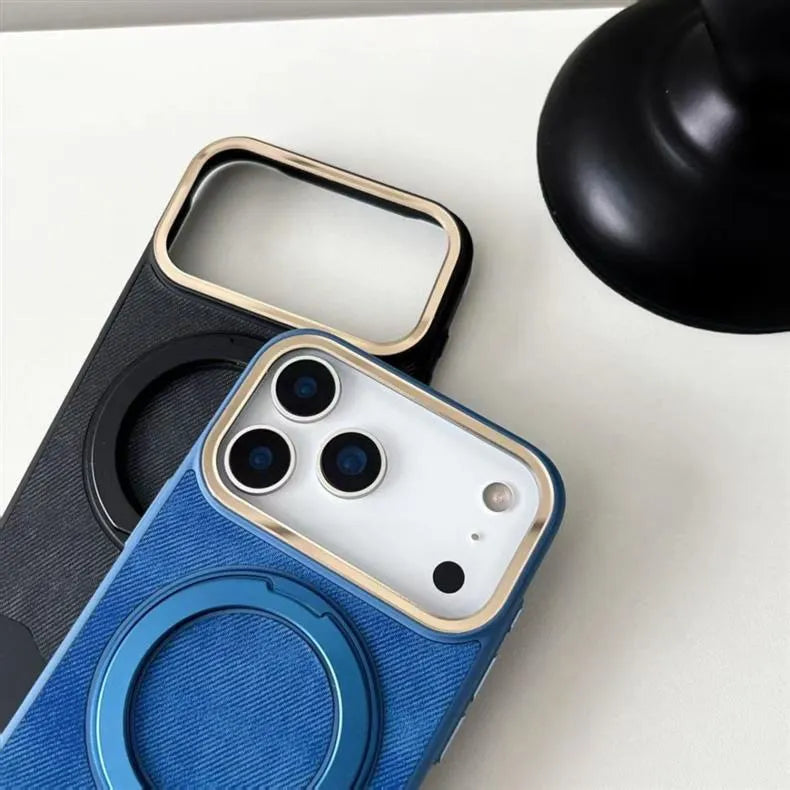 TPU Velvet Magnetic Stand Case For iPhone