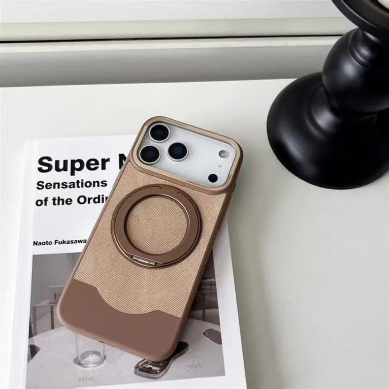 TPU Velvet Magnetic Stand Case For iPhone