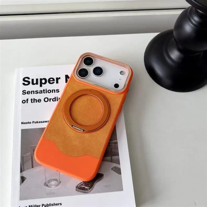 TPU Velvet Magnetic Stand Case For iPhone