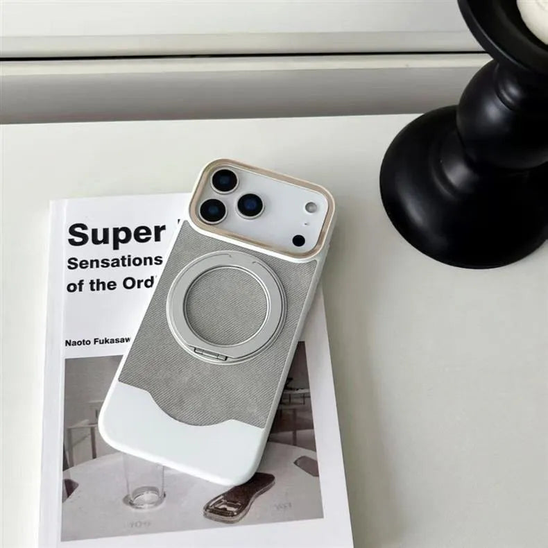 TPU Velvet Magnetic Stand Case For iPhone