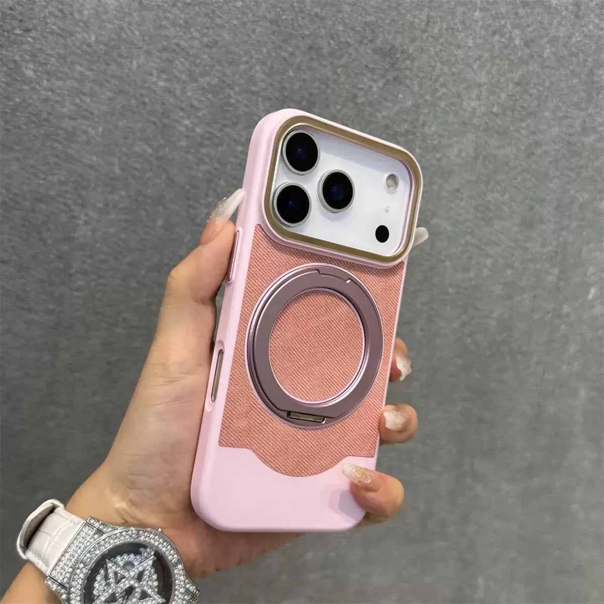 TPU Velvet Magnetic Stand Case For iPhone