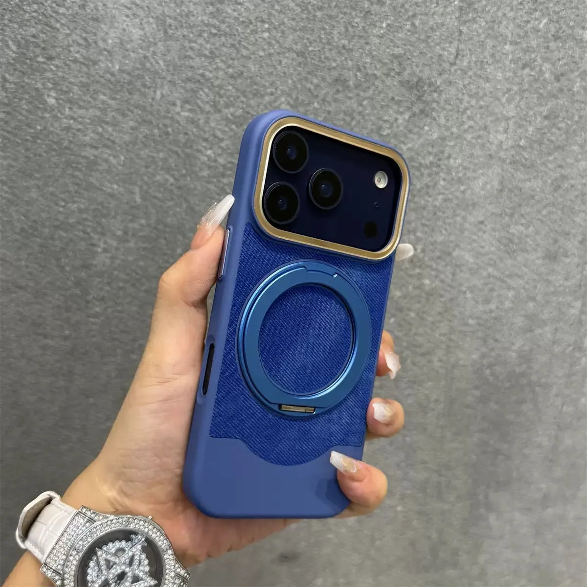 TPU Velvet Magnetic Stand Case For iPhone
