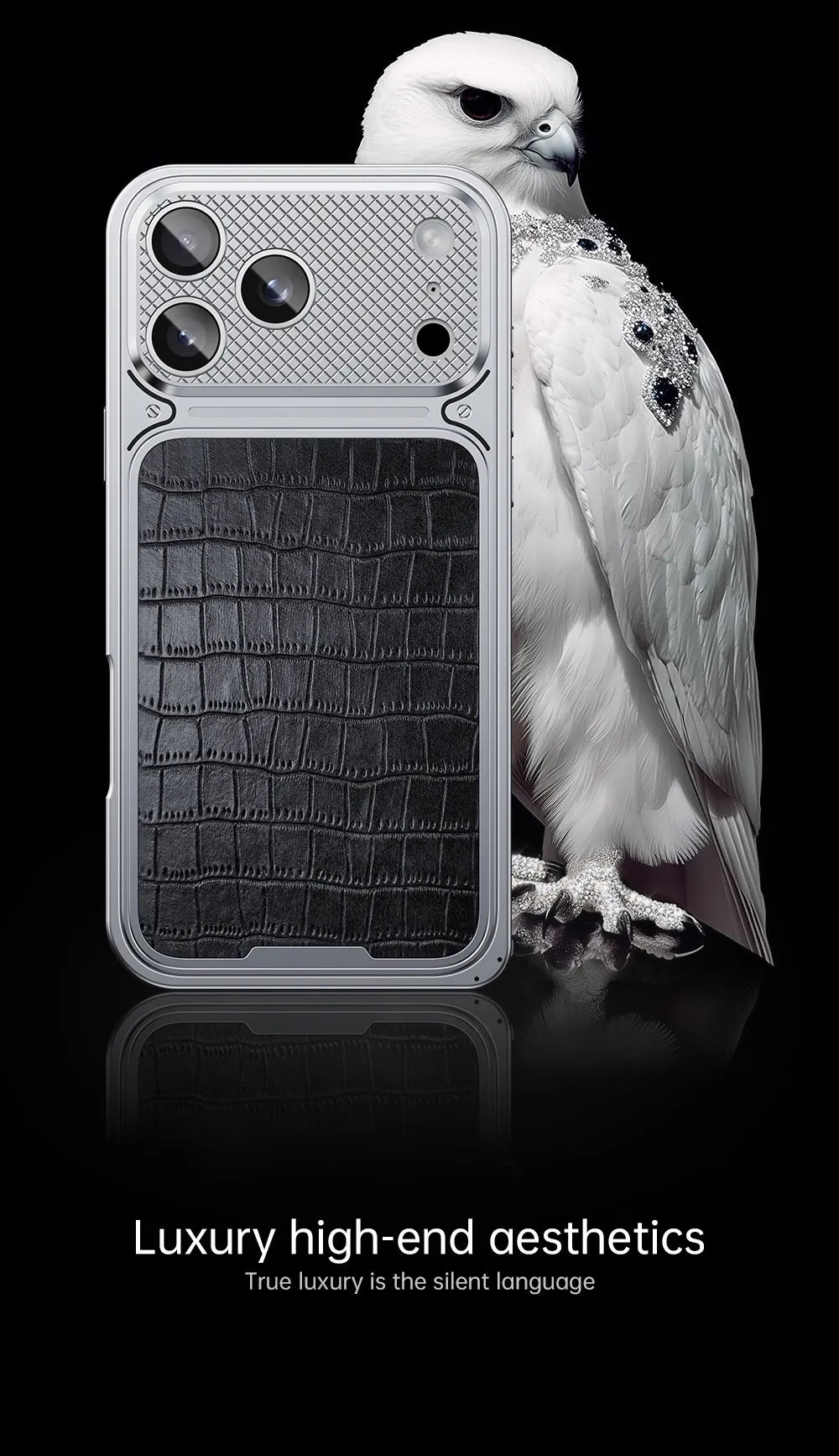Alligator Pattern Metal Case For iPhone