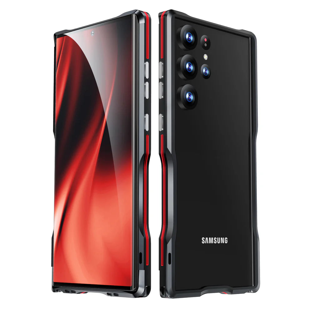 Anti-drop Bumper Samsung Case With Metal Frame Screw Lock