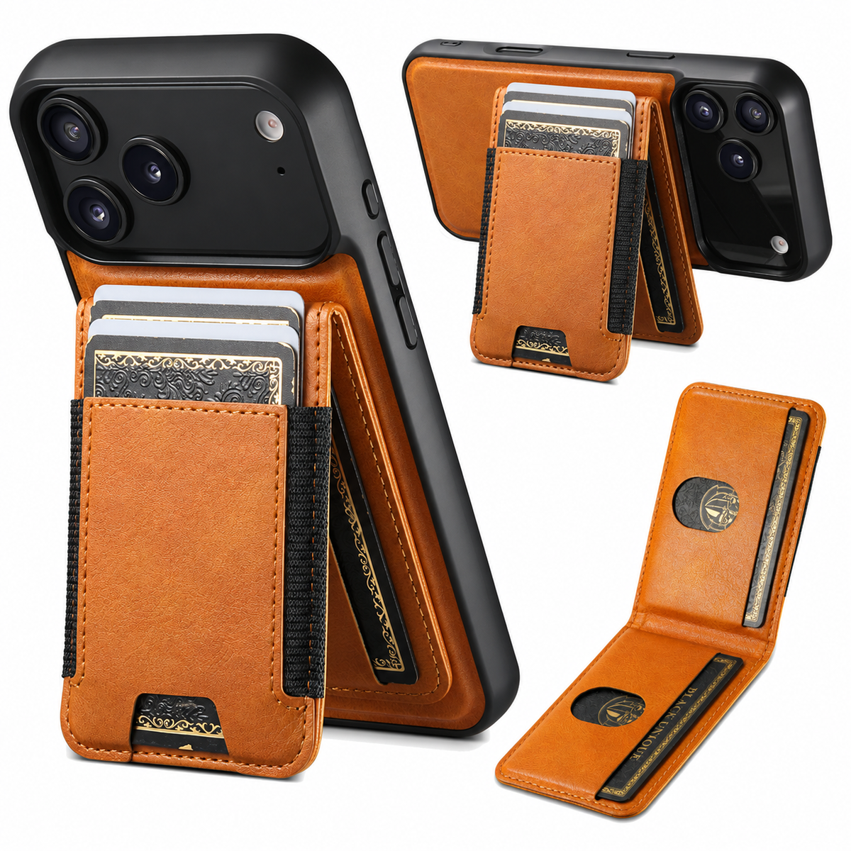 Detachable Card Holder Leather Case for iPhone