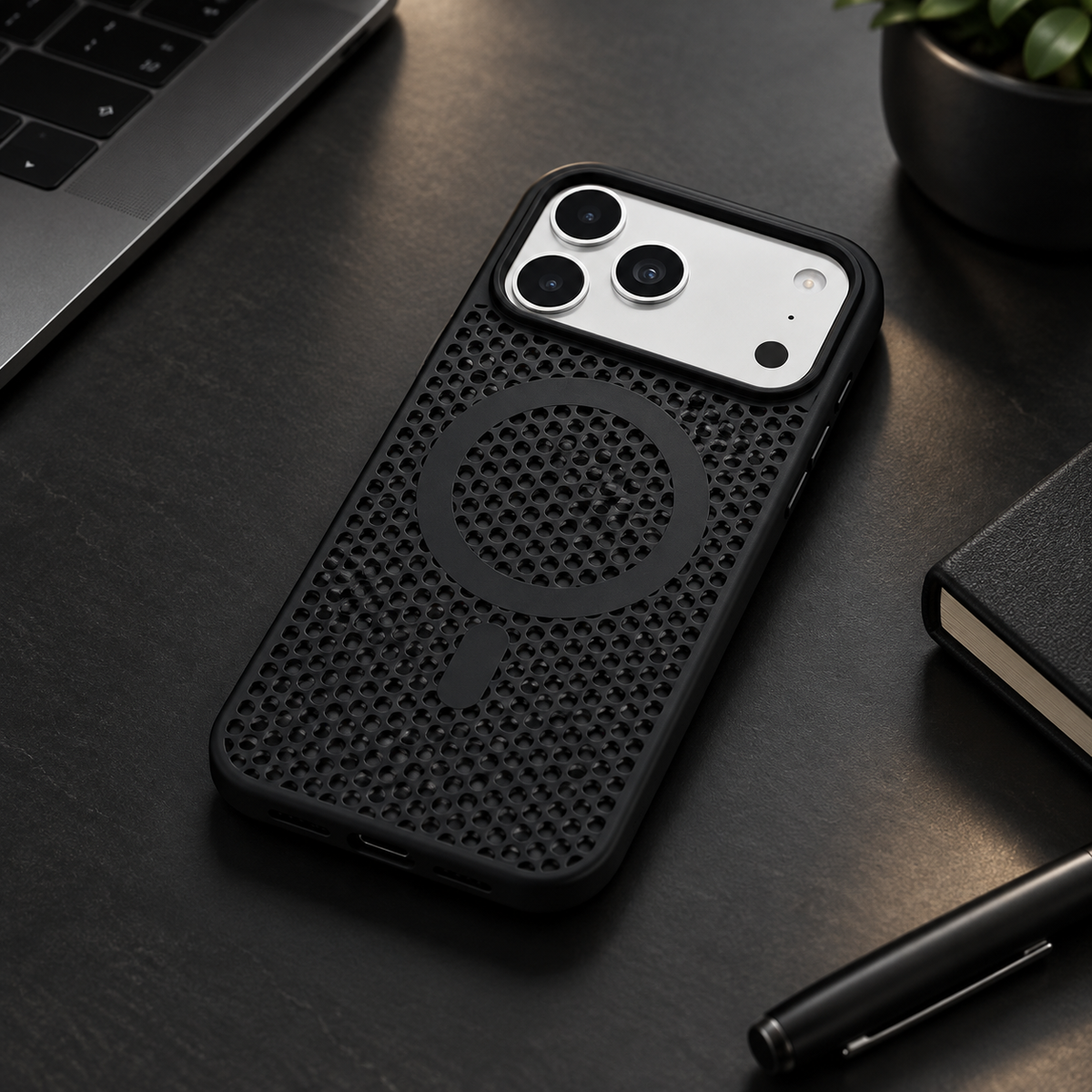 Perforated Magnetic Phone Case for iPhone