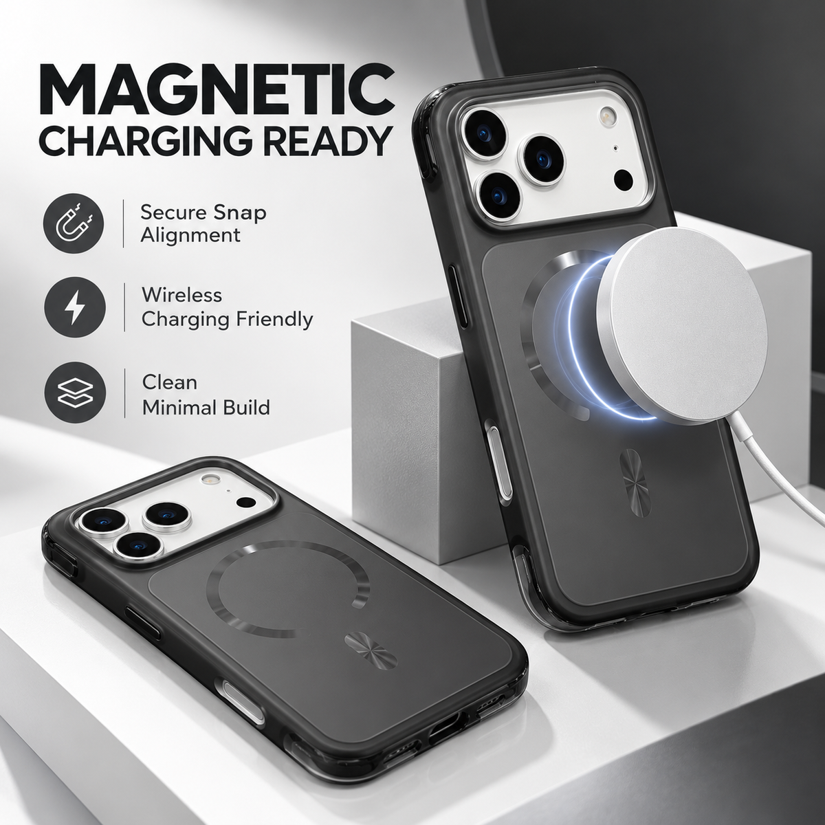 Frosted Magnetic Matte Case for iPhone