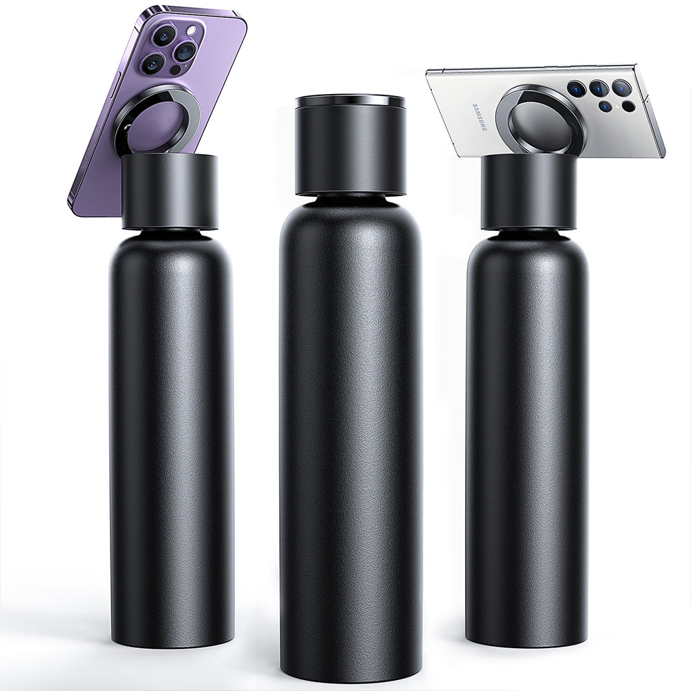 Auriglo - Magnetic Lid Water Bottle Phone Holder