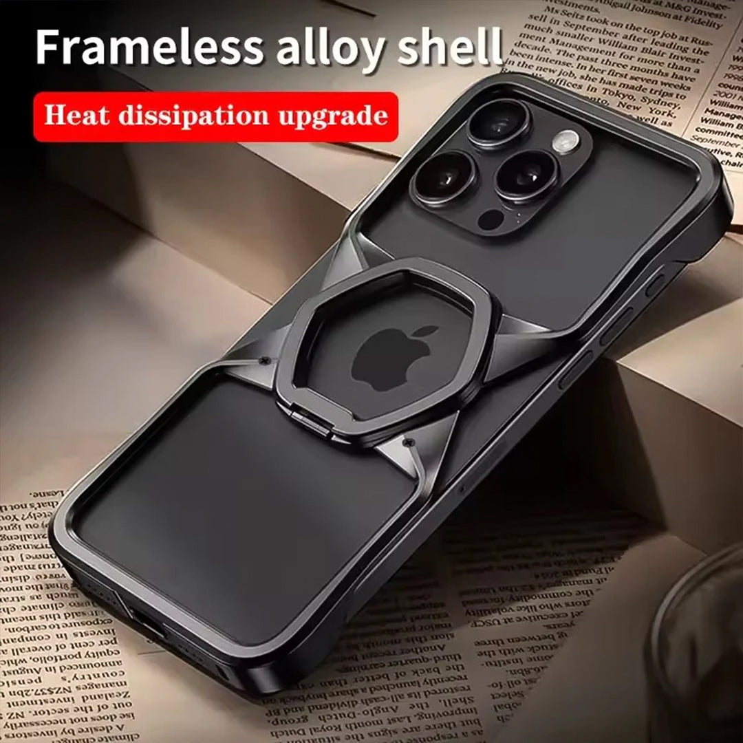 Foldable Rotating Magnetic Metal Case for iPhone