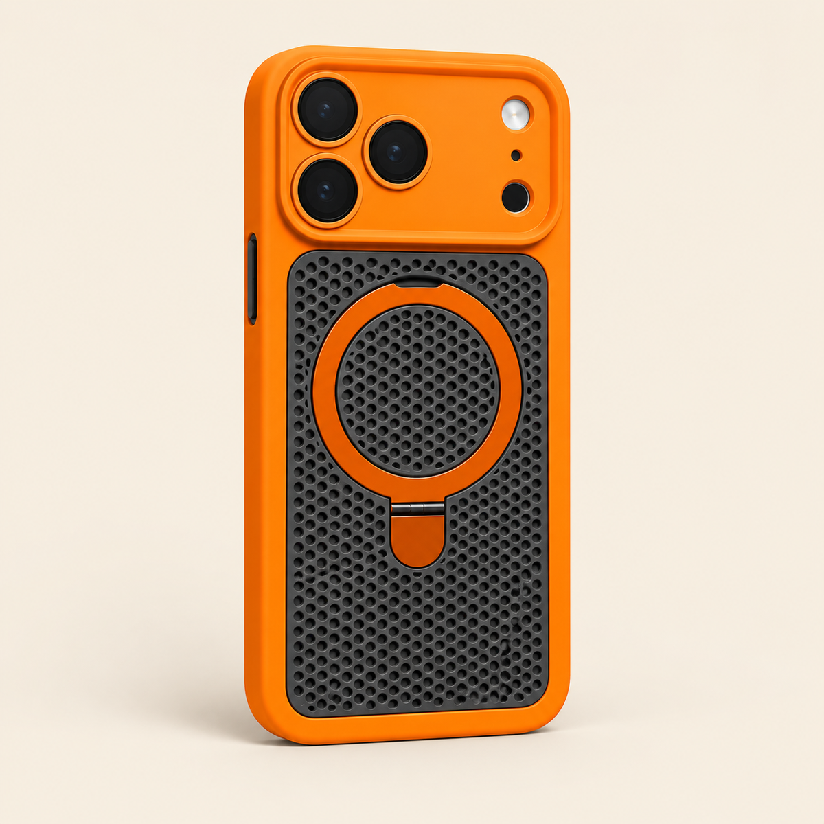 Magnetic PC Mesh Ring Stand Phone Case for iPhone