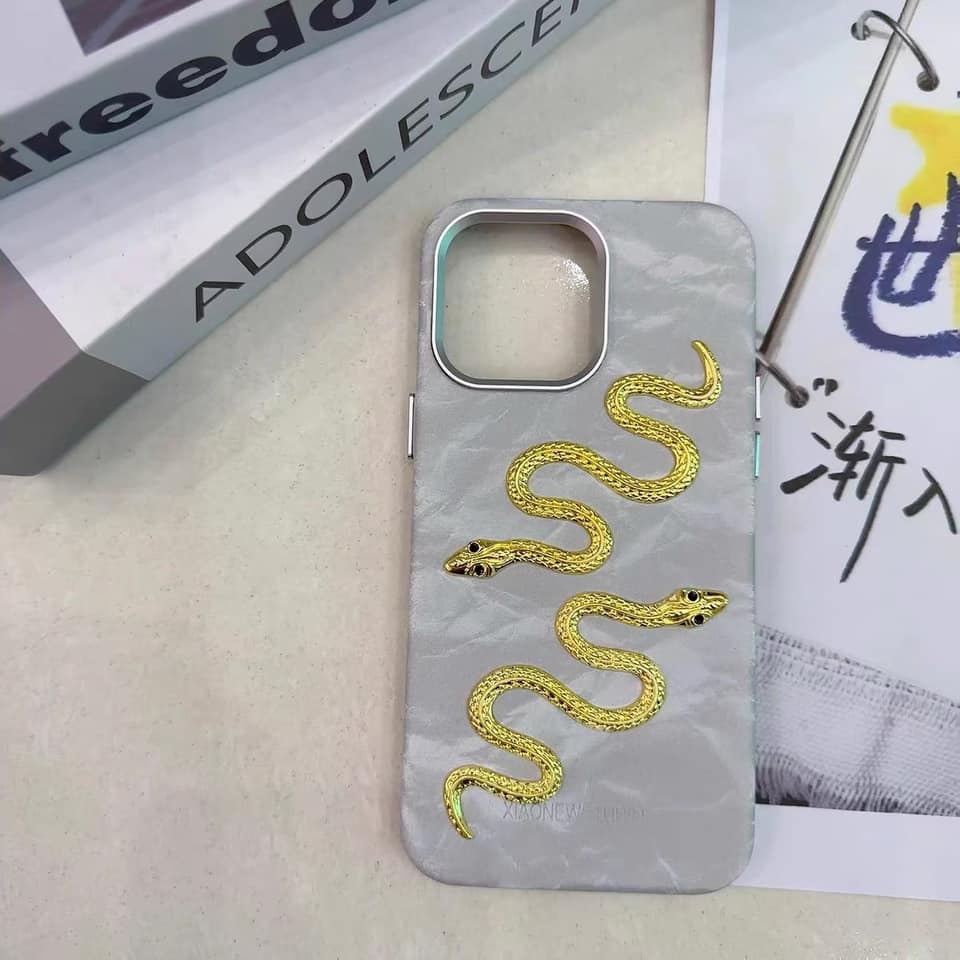 Gold Snake 3D Case For iPhone