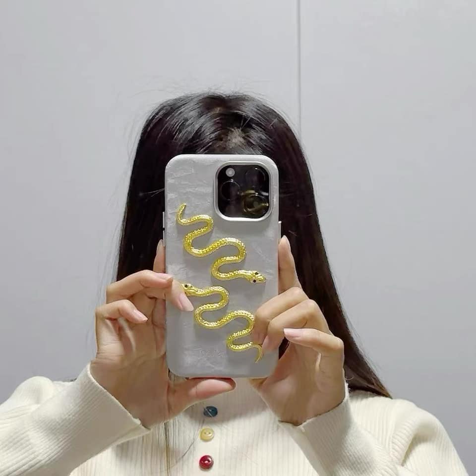 Gold Snake 3D Case For iPhone