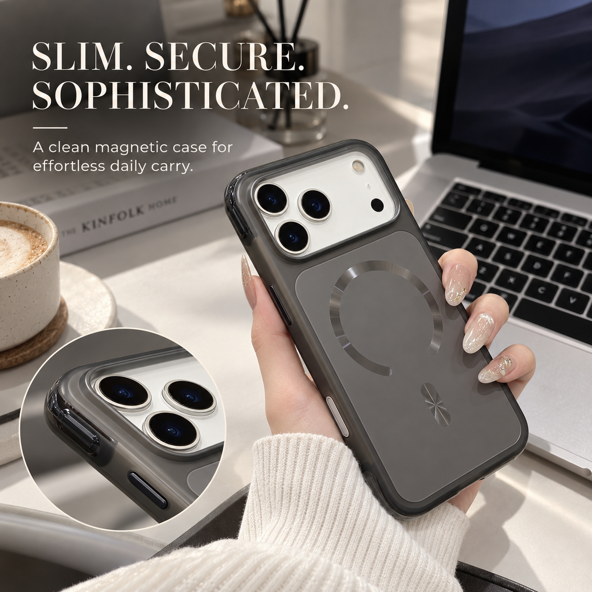 Frosted Magnetic Matte Case for iPhone