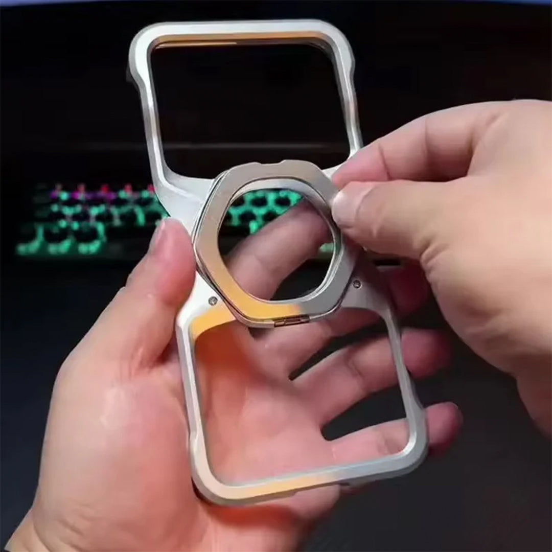 Foldable Rotating Magnetic Metal Case for iPhone