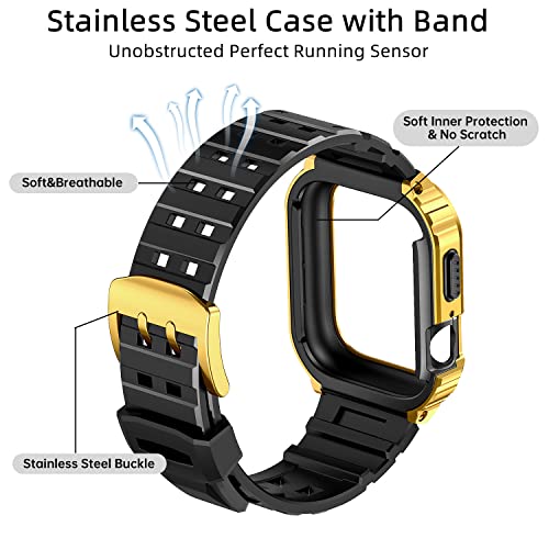 Metal iWatch Case 44mm/ 45mm Stainless Steel (gold) CAS SERIES