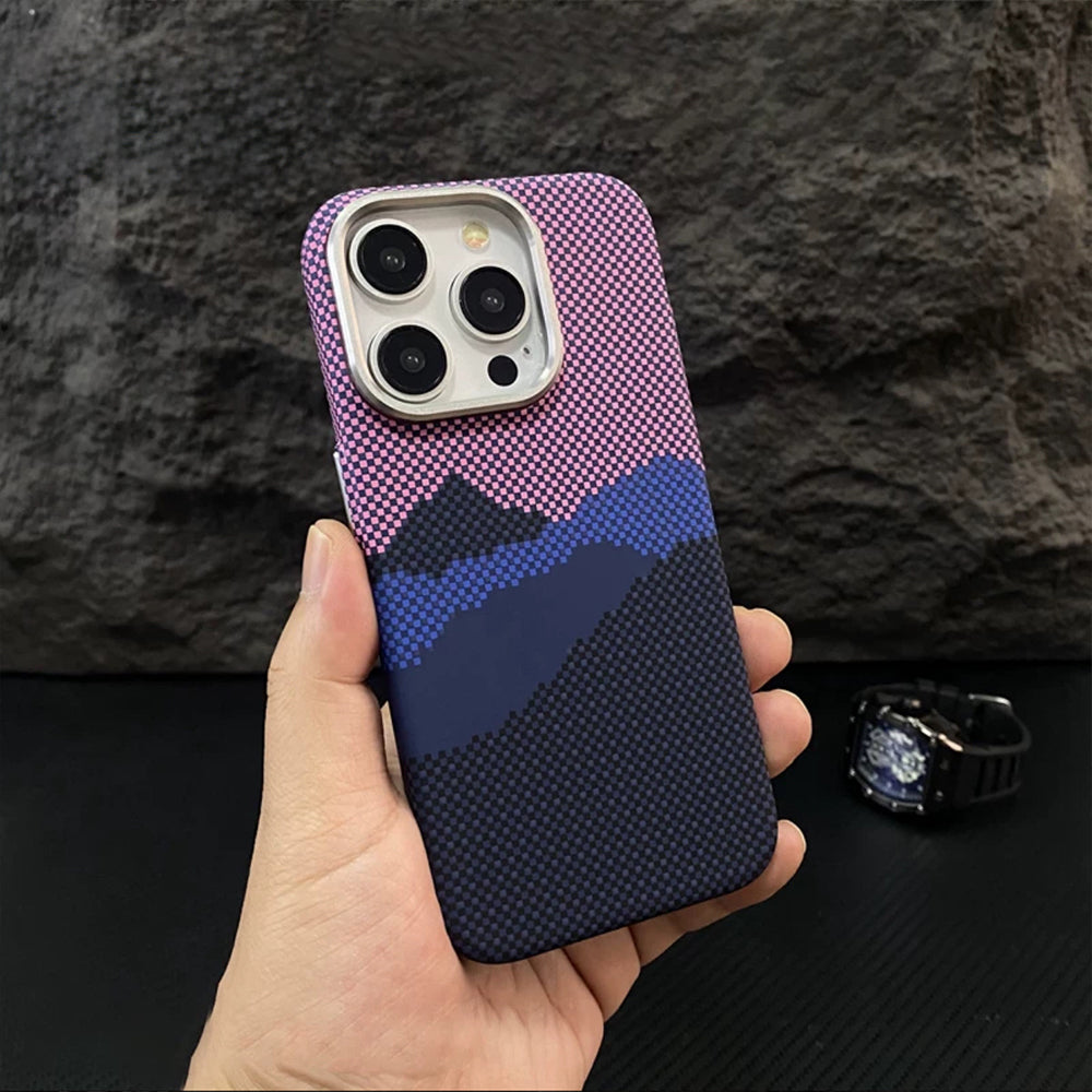 Colour Magnetic Carbon Fiber iPhone Case