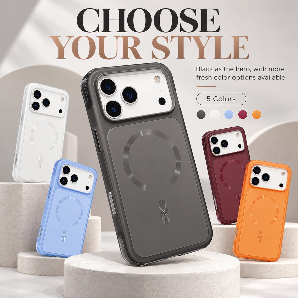 Frosted Magnetic Matte Case for iPhone