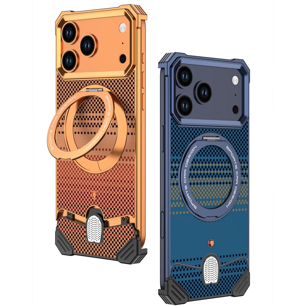 MetalKevlar Texture Hypercar Design Case For iPhone