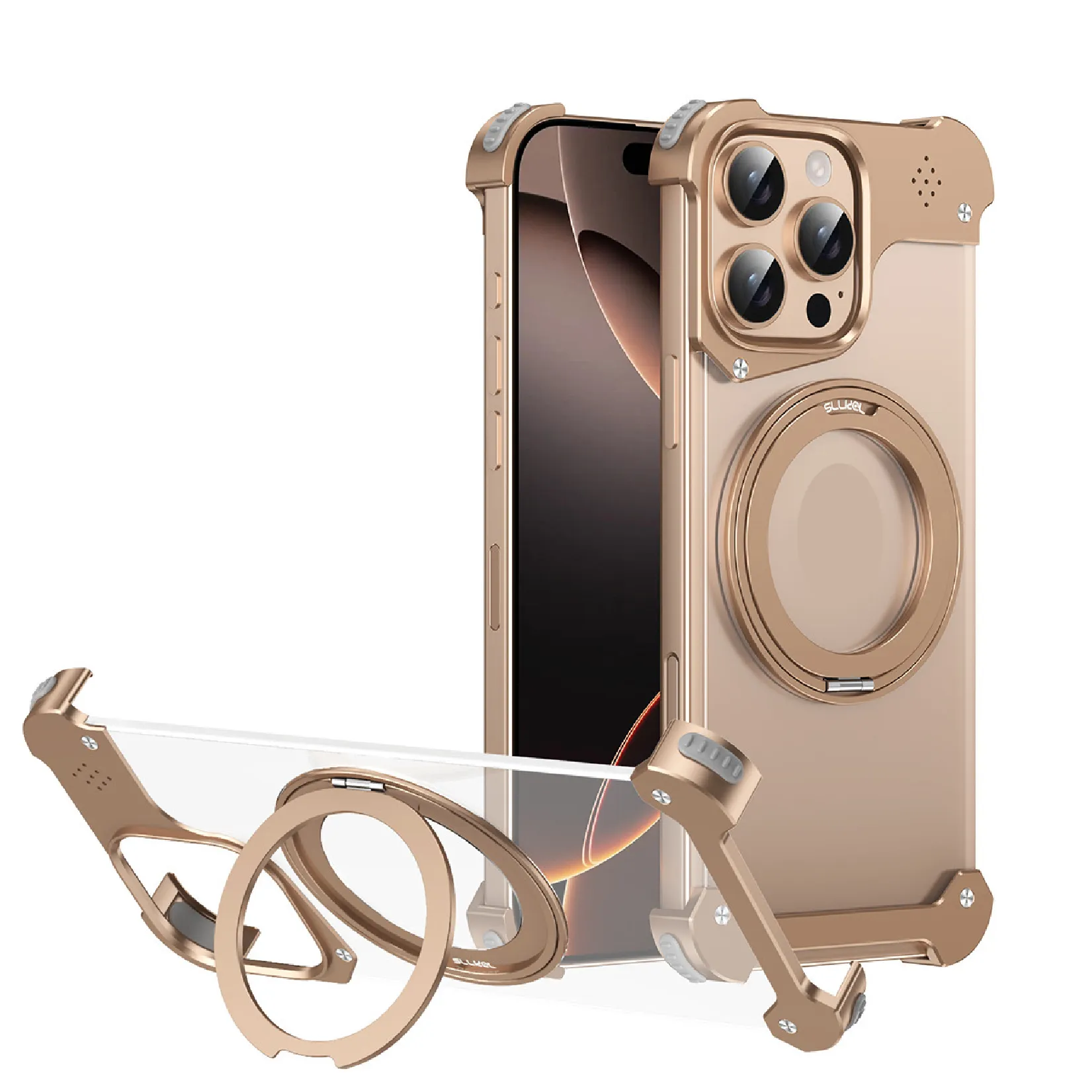 Aroma Transparent Metal Case For iPhone