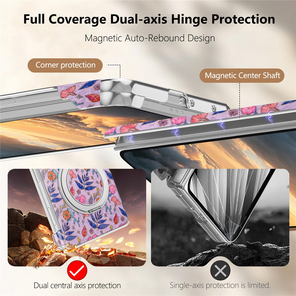 Flower Pattern Kickstand Case For iPhone Duo
