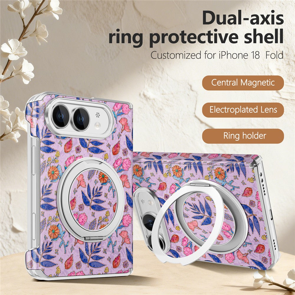 Flower Pattern Kickstand Case For iPhone Duo