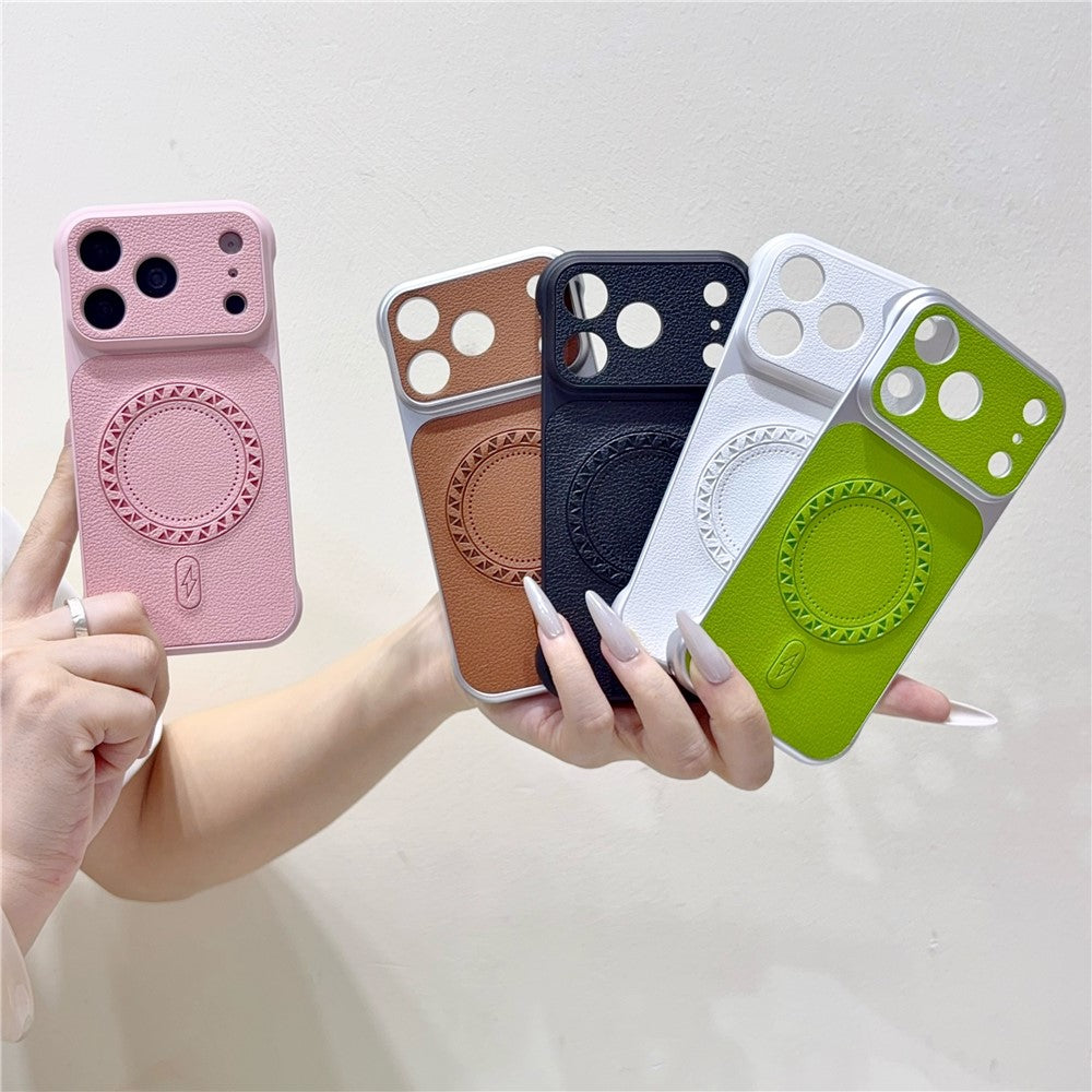 Borderless Litchi Texture PU Leather Case For iPhone