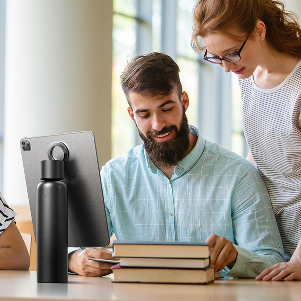 Magnetic Lid Water Bottle Phone Holder