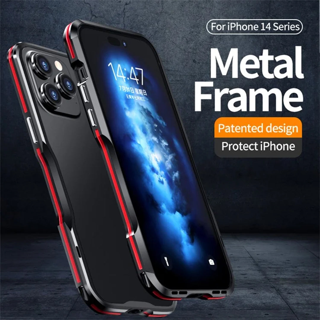 Anti-drop Bumper iPhone Case With Metal Frame Screw Lock