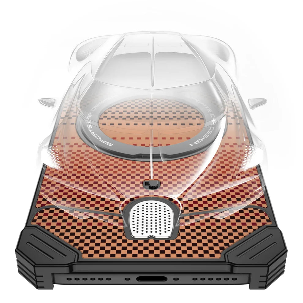 MetalKevlar Texture Hypercar Design Case For iPhone