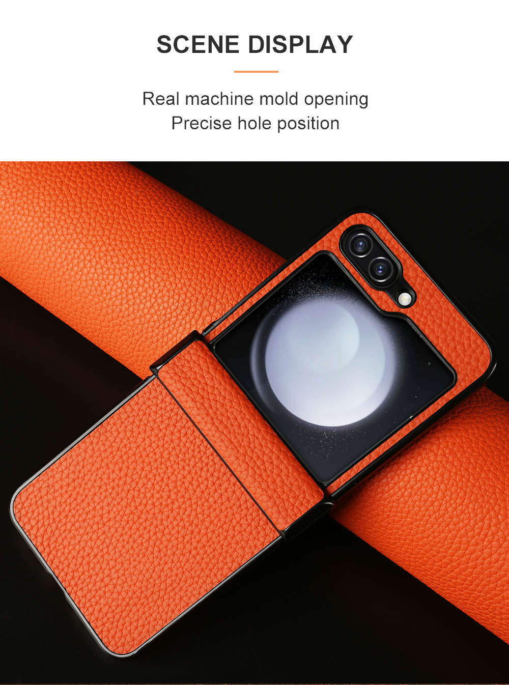 Auriglo Luxury Real Leather Folding Flip Series Case For Samsung (lychee patteren)