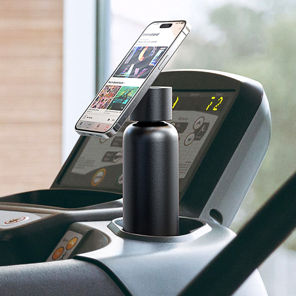 Magnetic Lid Water Bottle Phone Holder