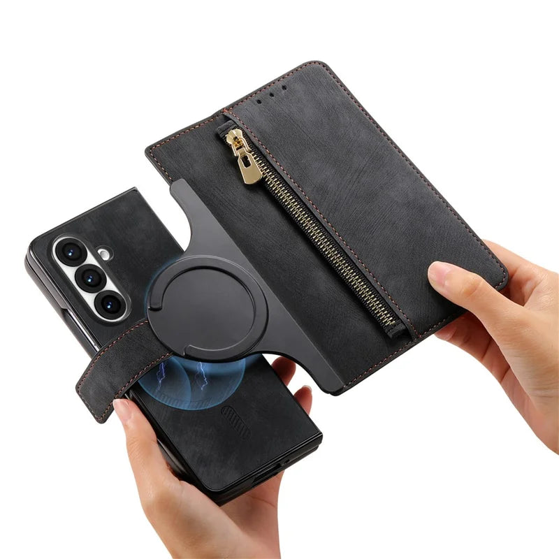 ZipperDetachable Flip Case For Samsung Fold