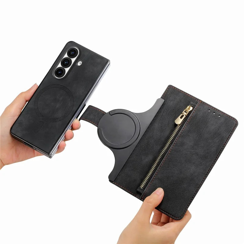 ZipperDetachable Flip Case For Samsung Fold