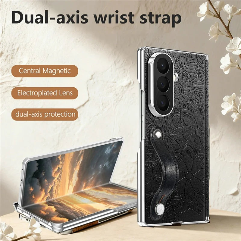 Pattern Leather Case For Samsung Fold