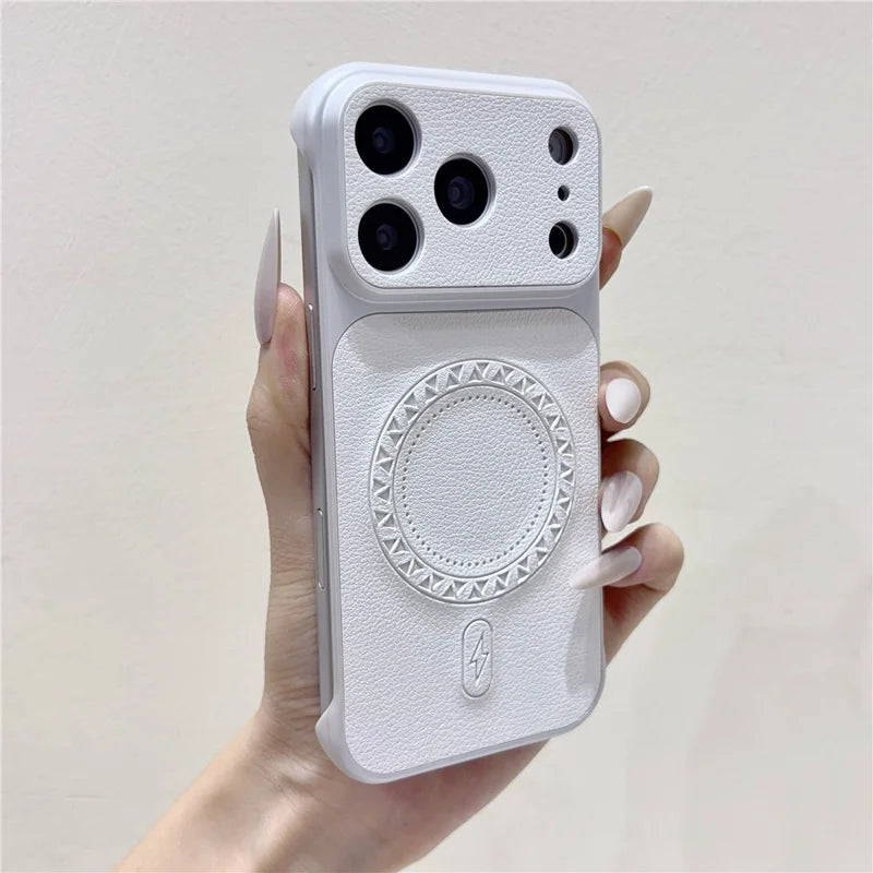 Borderless Litchi Texture PU Leather Case For iPhone