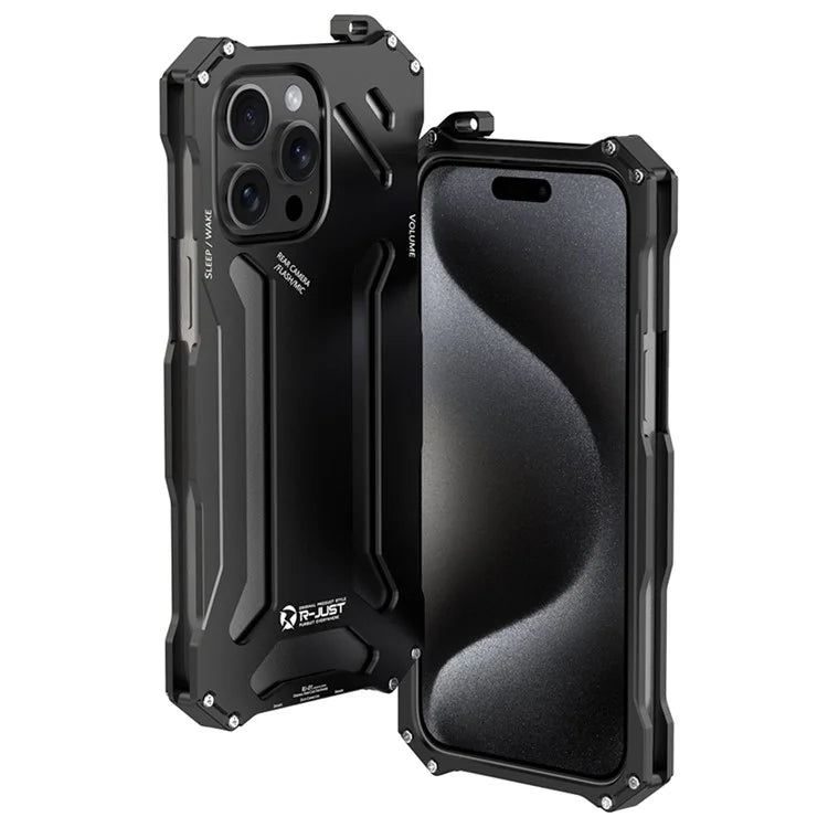 Metal Armor Mechanical Phone Case With Luxury Aluminum Shell Hollow Heat Dissipation For iPhone