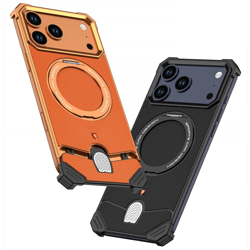 MetalLeather Texture Hypercar Design Case For iPhone